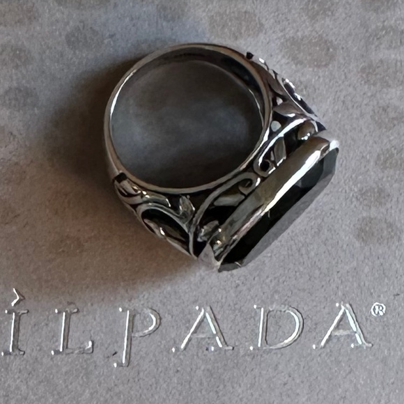 Silpada .925 Sterling Silver/Chalcedony Smoky Swirl Ring Size 7 R2045. - Picture 4 of 7
